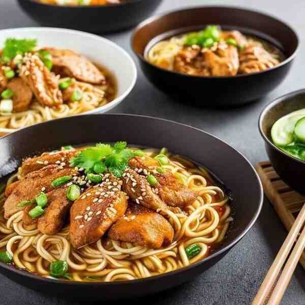 Лапша покорейски с курицей